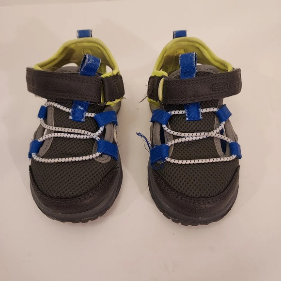 Carter's Baby Boy Blue, Green and Gray Ocean Lighted Sandals in Size 5 - Picture 1 of 12